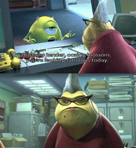 funny monsters inc quotes|roz saying mike wazowski.